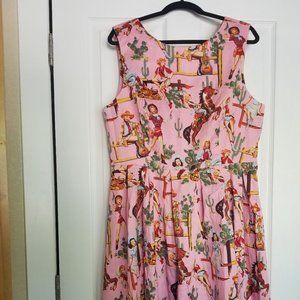 Pink Cowgirl Vintage Reproduction Dress